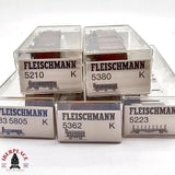 ♻️ 2da mano - DC Fleischmann 5x vagones mercancias DR H0 escala 1:87 E12