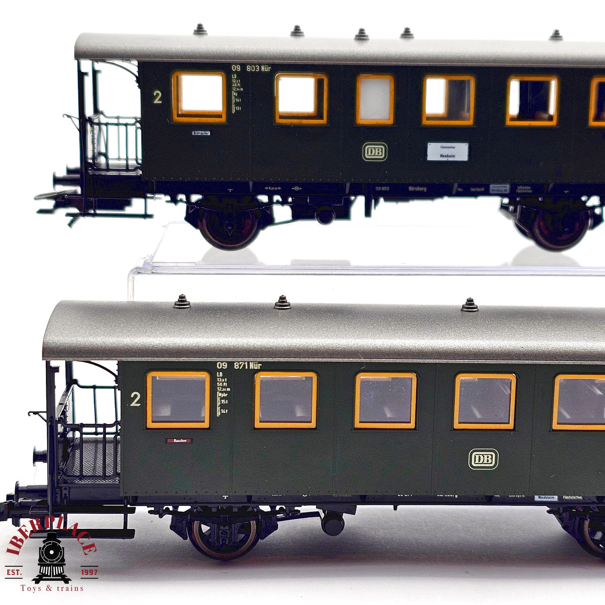 ♻️ 2da mano -  Märklin 4x 4301 4302 vagones pasajeros DB H0 escala 1:87 E12