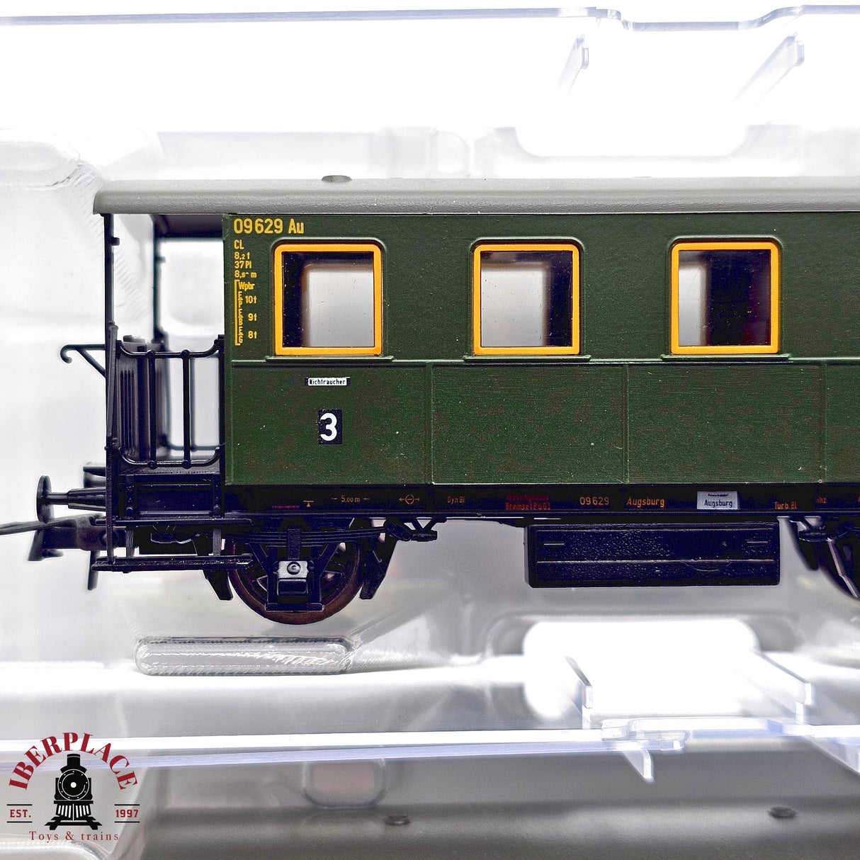 ♻️ 2da mano -  DC Roco 64052 set vagones pasajeros equipaje clase 3 DB H0 escala 1:87 E12