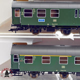 ♻️ 2da mano -  DC Fleischmann 4x vagones pasajeros y equipajes clases 1-2 H0 escala 1:87 E12
