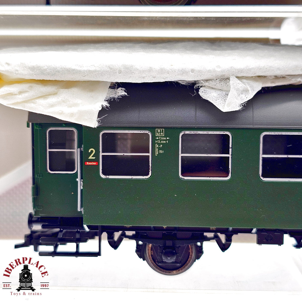 ♻️ 2da mano -  DC Fleischmann 4x vagones pasajeros y equipajes clases 1-2 H0 escala 1:87 E12