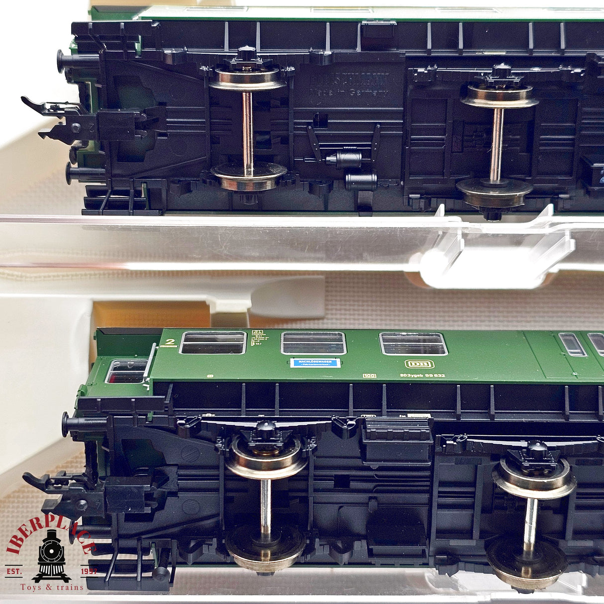 ♻️ 2da mano -  DC Fleischmann 4x vagones pasajeros y equipajes clases 1-2 H0 escala 1:87 E12