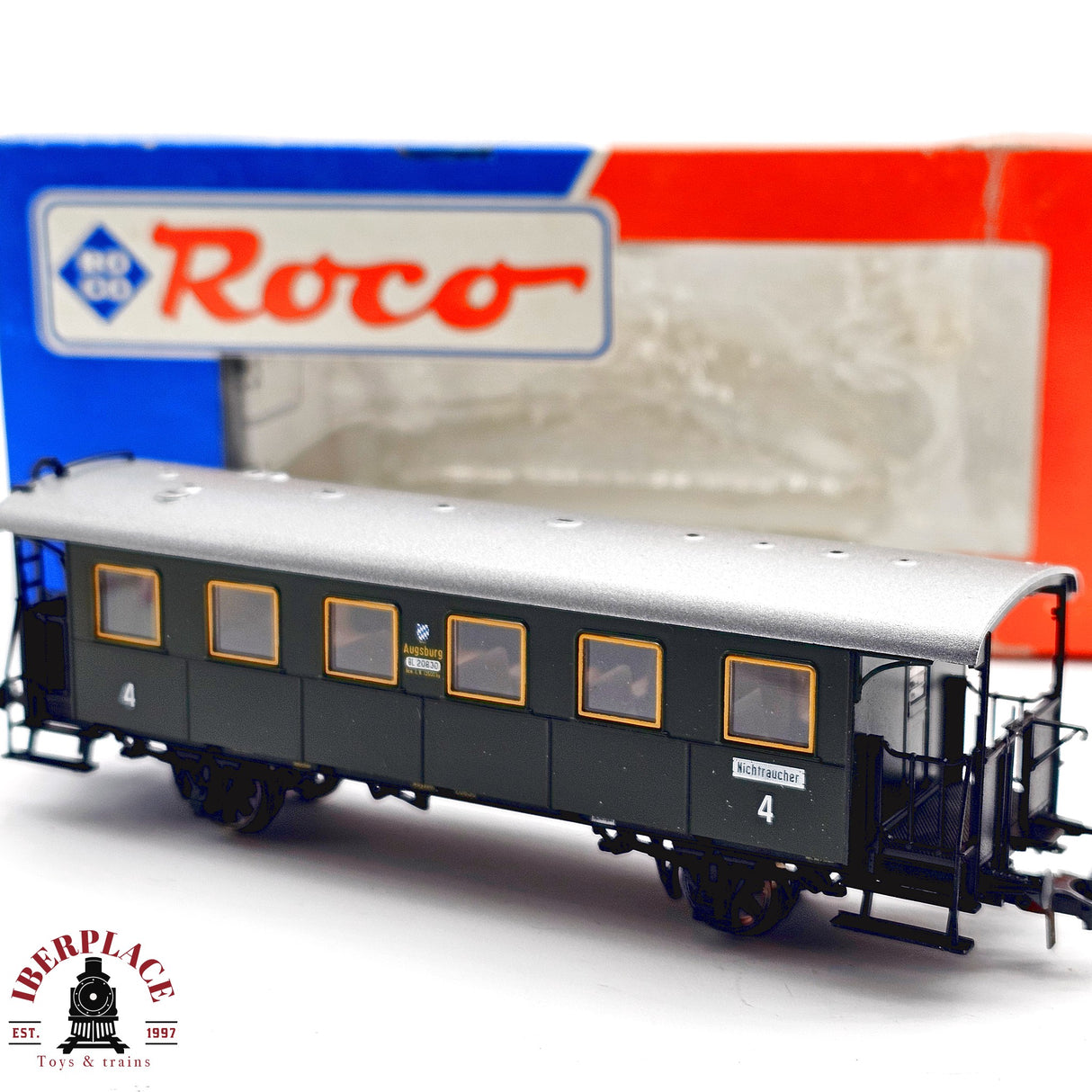 ♻️ 2da mano - DC Roco 44823 vagón pasajeros BSTB Clase 4 H0 escala 1:87 E12