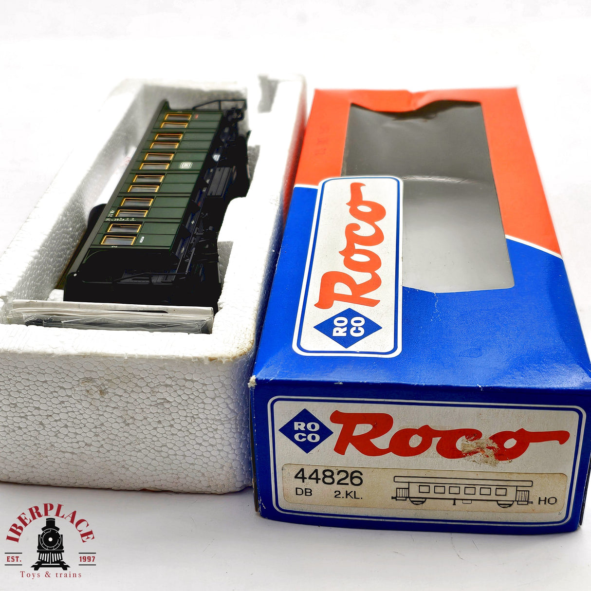 ♻️ 2da mano -  DC Roco 44826 vagón pasajeros DB clase 2 H0 escala 1:87 E12