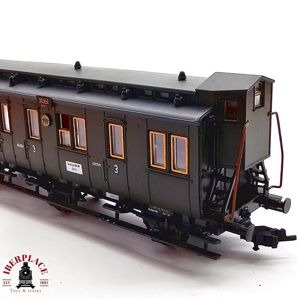 ♻️ 2da mano -  DC Roco 44527 vagón pasajeros DRG clase 3 H0 escala 1:87 E12