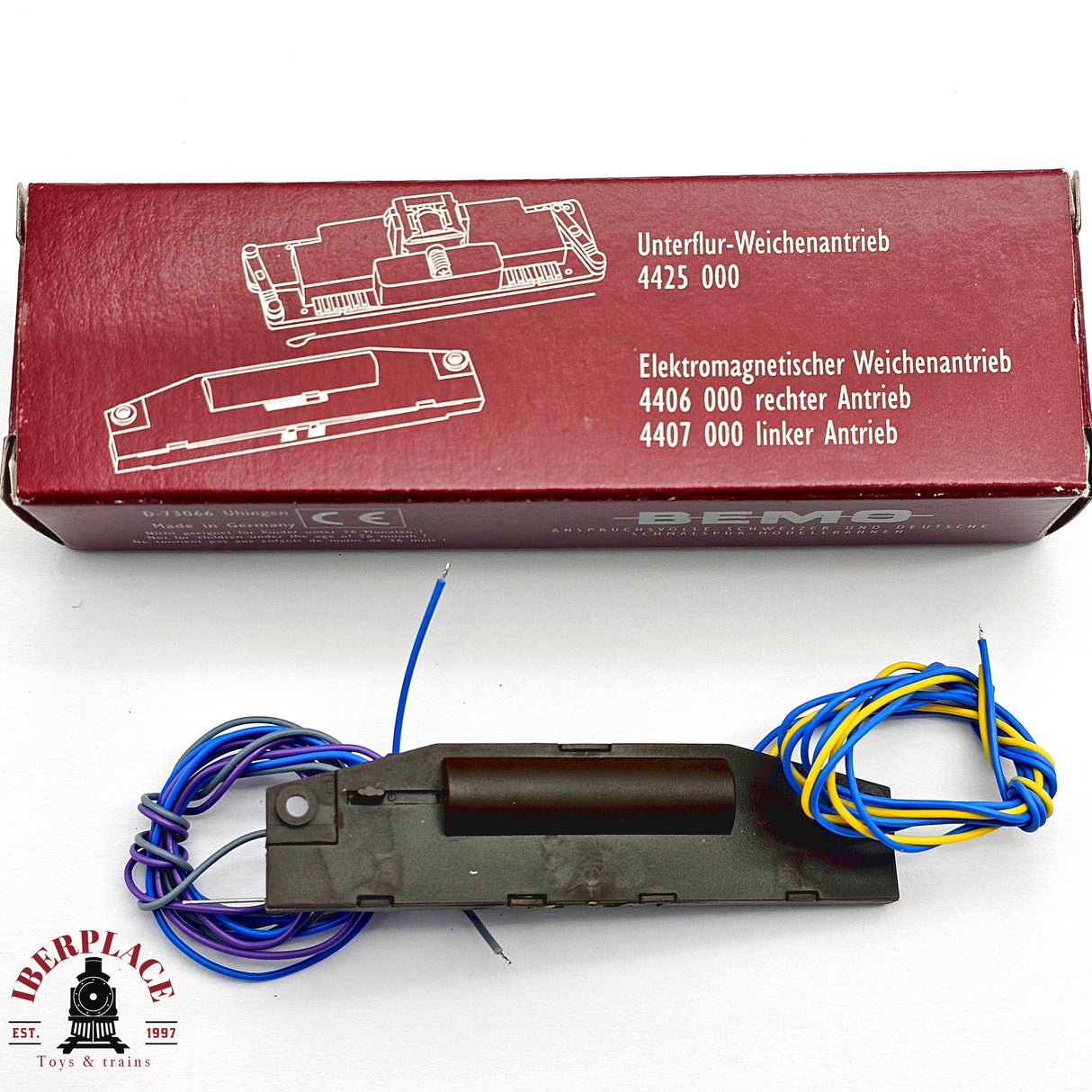 ♻️ 2da mano -  BEMO 4406 000 motor para desvió derecho H0 escala 1:87 E12