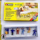 ♻️ 2da mano - 7x Noch lote mixto figuras y plantas ortigas diente de leon H0 escala 1:87 E12