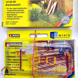 ♻️ 2da mano - 7x Noch lote mixto figuras y plantas ortigas diente de leon H0 escala 1:87 E12