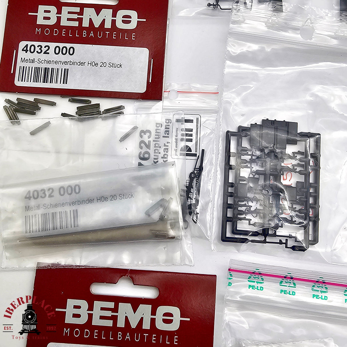 ♻️ 2da mano -  BEMO Lote de repuestos para via estrecha H0 escala 1:87 E12