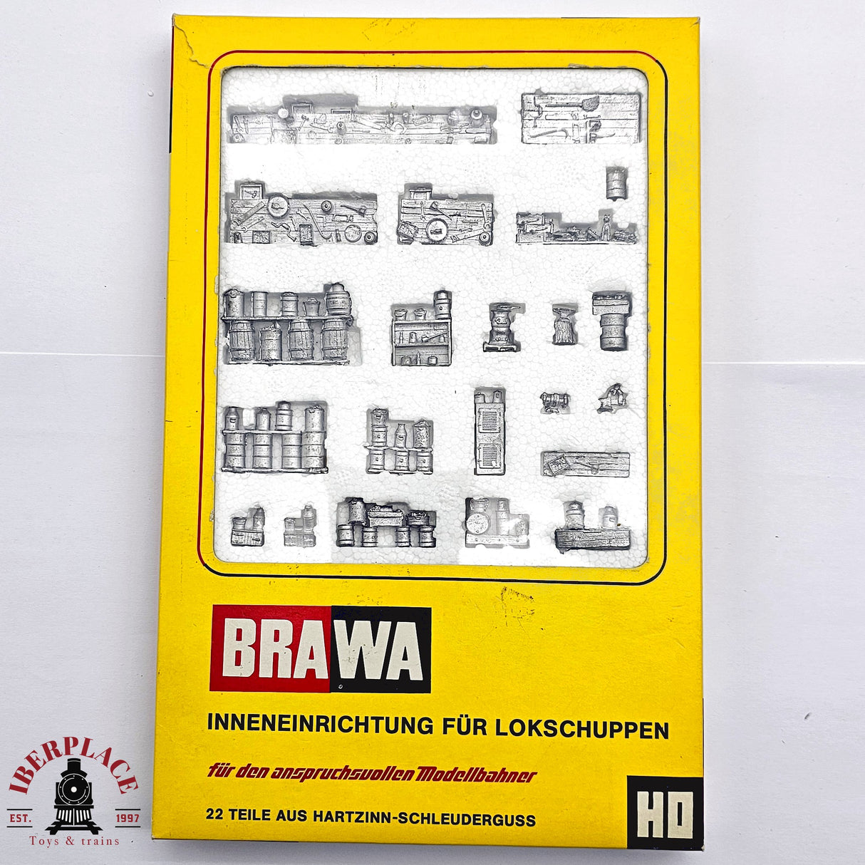 ♻️ 2da mano -  BRAWA 0703 Mobiliario interior de cobertizo locomotoras H0 escala 1:87 E12