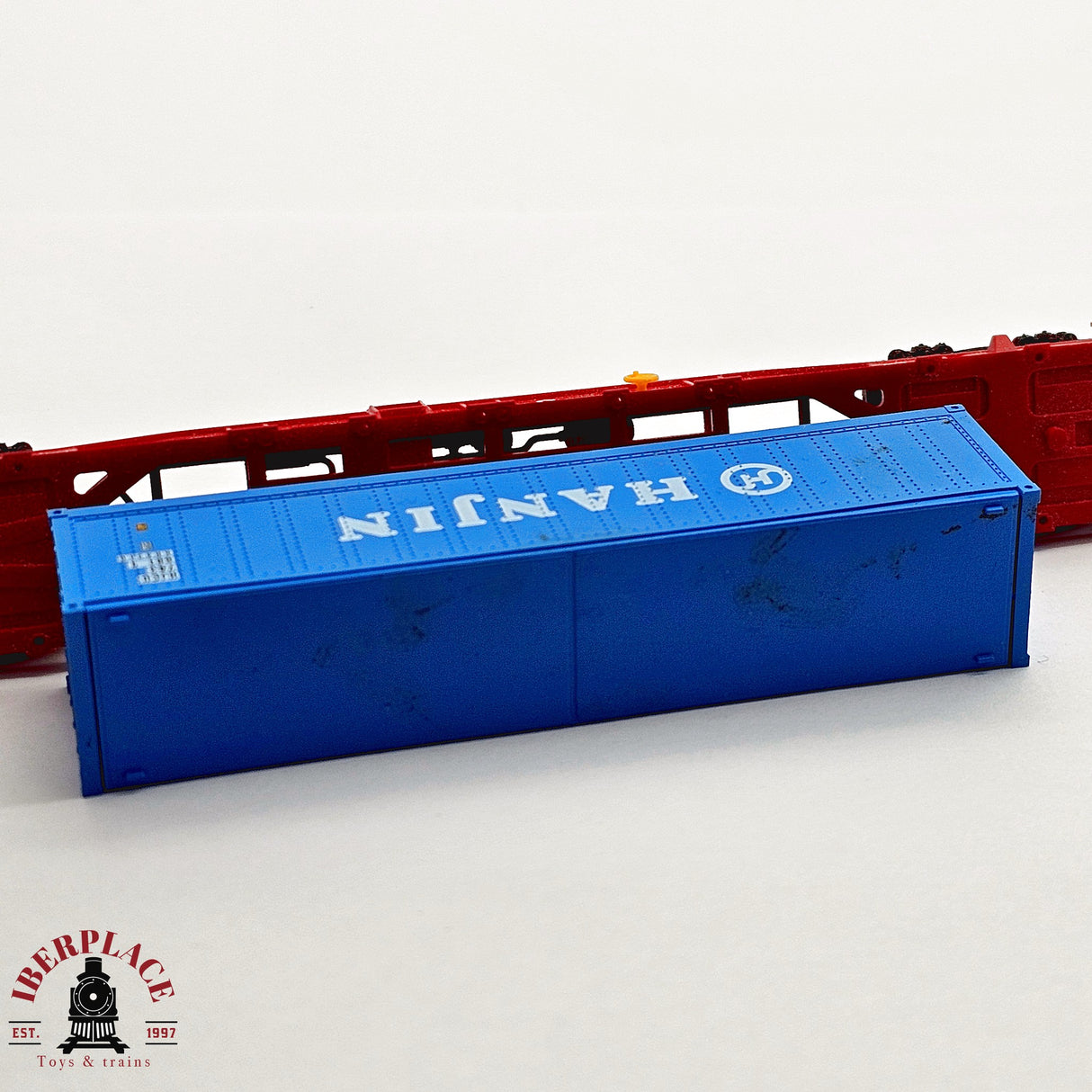 ♻️ 2da mano - Fleischmann 8344K vagón contenedor Cargo DB Hanjin N escala 1:160 E13