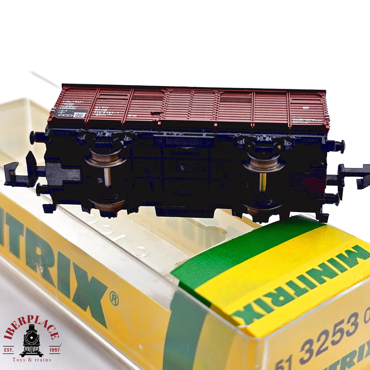 ♻️ 2da mano - Minitrix 51 3253 00 vagón cerrado DB N escala 1:160 E13