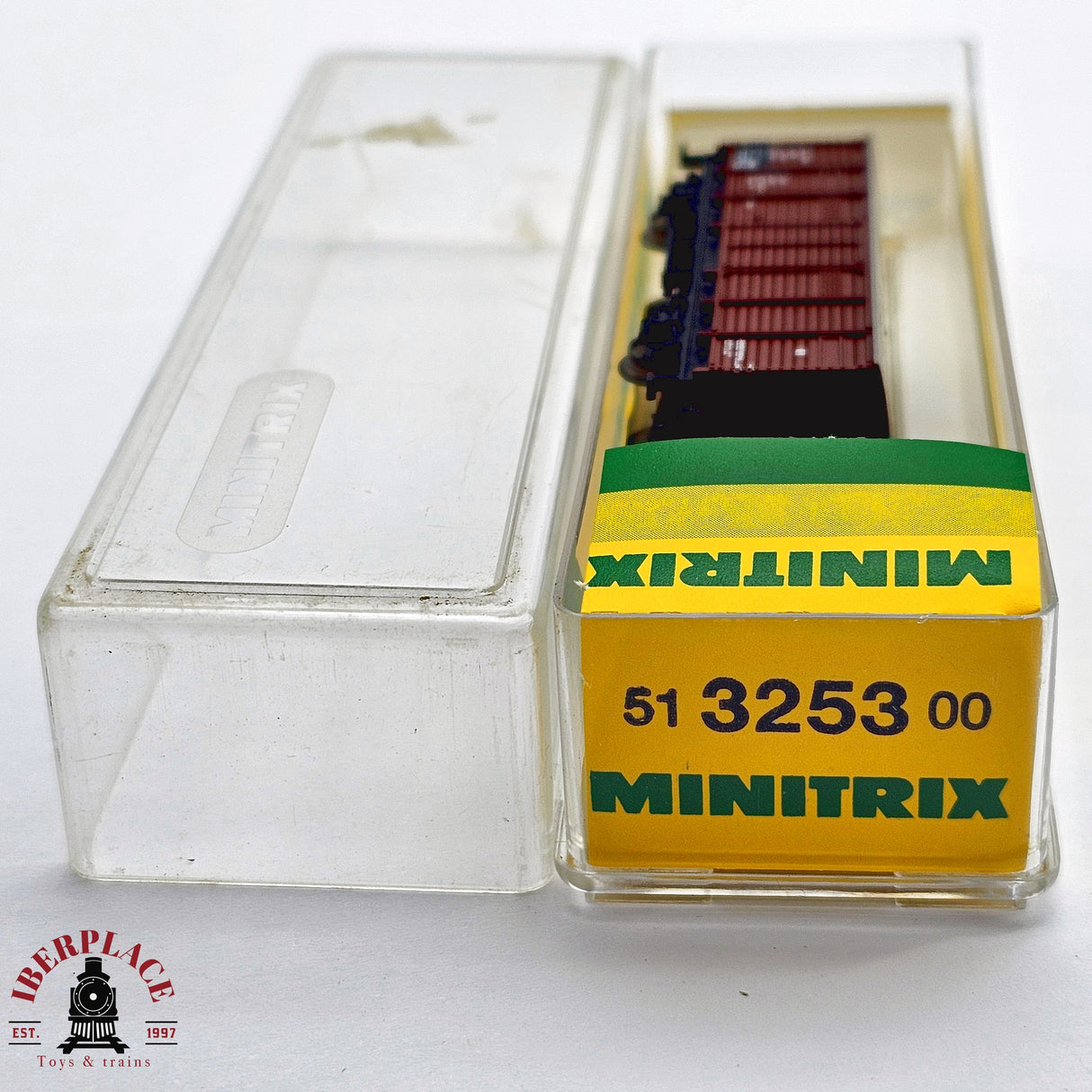 ♻️ 2da mano - Minitrix 51 3253 00 vagón cerrado DB N escala 1:160 E13