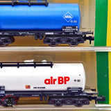 ♻️ 2da mano - Minitrix 3x vagones cisterna Fina Air BP Aral N escala 1:160 E13x