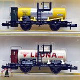 ♻️ 2da mano - Minitrix 3x vagones cisterna Leona DR K.Bay.Sts.B N escala 1:160 E13