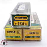 ♻️ 2da mano - Minitrix 3x vagones cerrados Patrizier Bräu Pilsener N escala 1:160 E13