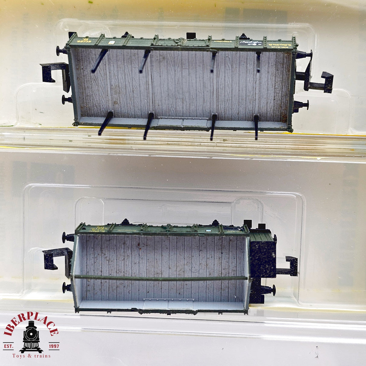 ♻️ 2da mano - Minitrix 5x vagones plataforma telero K.Bay.Sts.B N escala 1:160 E13