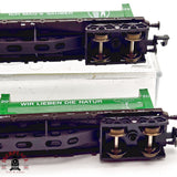 ♻️ 2da mano - Minitrix 13854 vagones plataforma contenedores DB N escala 1:160 E13