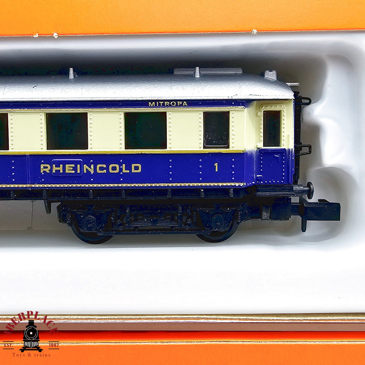 ♻️ 2da mano - Arnold 3x vagones pasajeros Rheingold Mitropa DRG N escala 1:160 E13