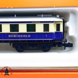 ♻️ 2da mano - Arnold 3x vagones pasajeros Rheingold Mitropa DRG N escala 1:160 E13