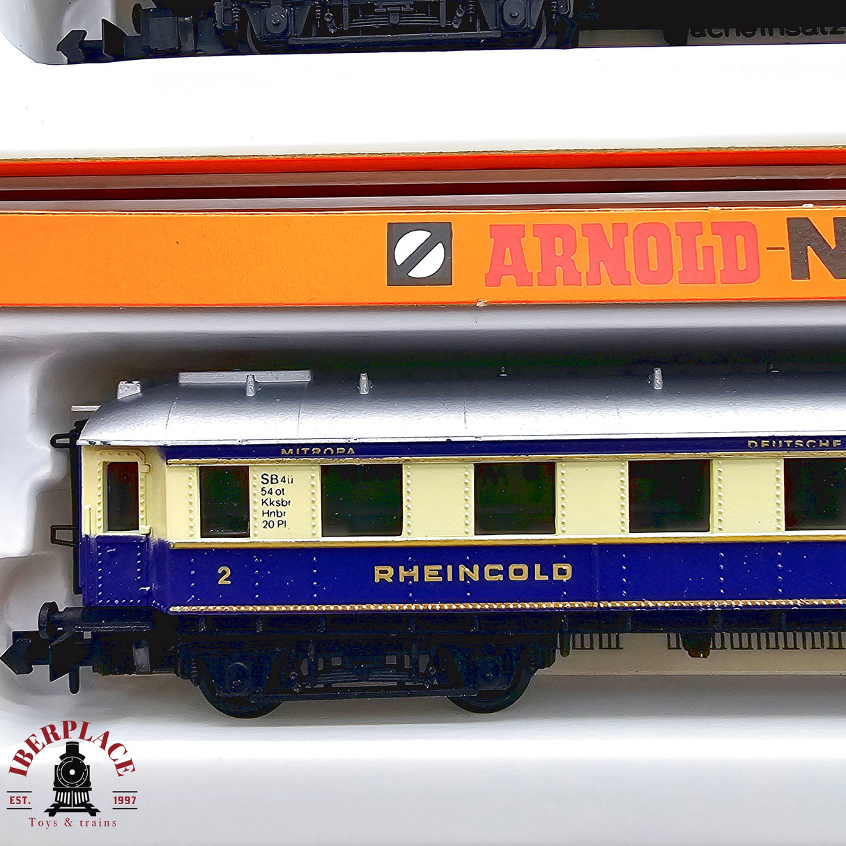 ♻️ 2da mano - Arnold 3x vagones pasajeros Rheingold Mitropa DRG N escala 1:160 E13
