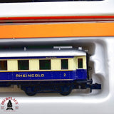 ♻️ 2da mano - Arnold 3x vagones pasajeros Rheingold Mitropa DRG N escala 1:160 E13