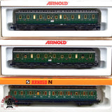 ♻️ 2da mano - Arnold 3x vagones pasajeros DRG clase 3 N escala 1:160 E13