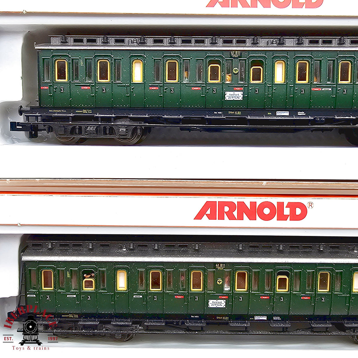 ♻️ 2da mano - Arnold 3x vagones pasajeros DRG clase 3 N escala 1:160 E13