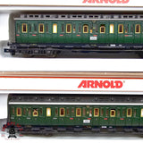 ♻️ 2da mano - Arnold 3x vagones pasajeros DRG clase 3 N escala 1:160 E13