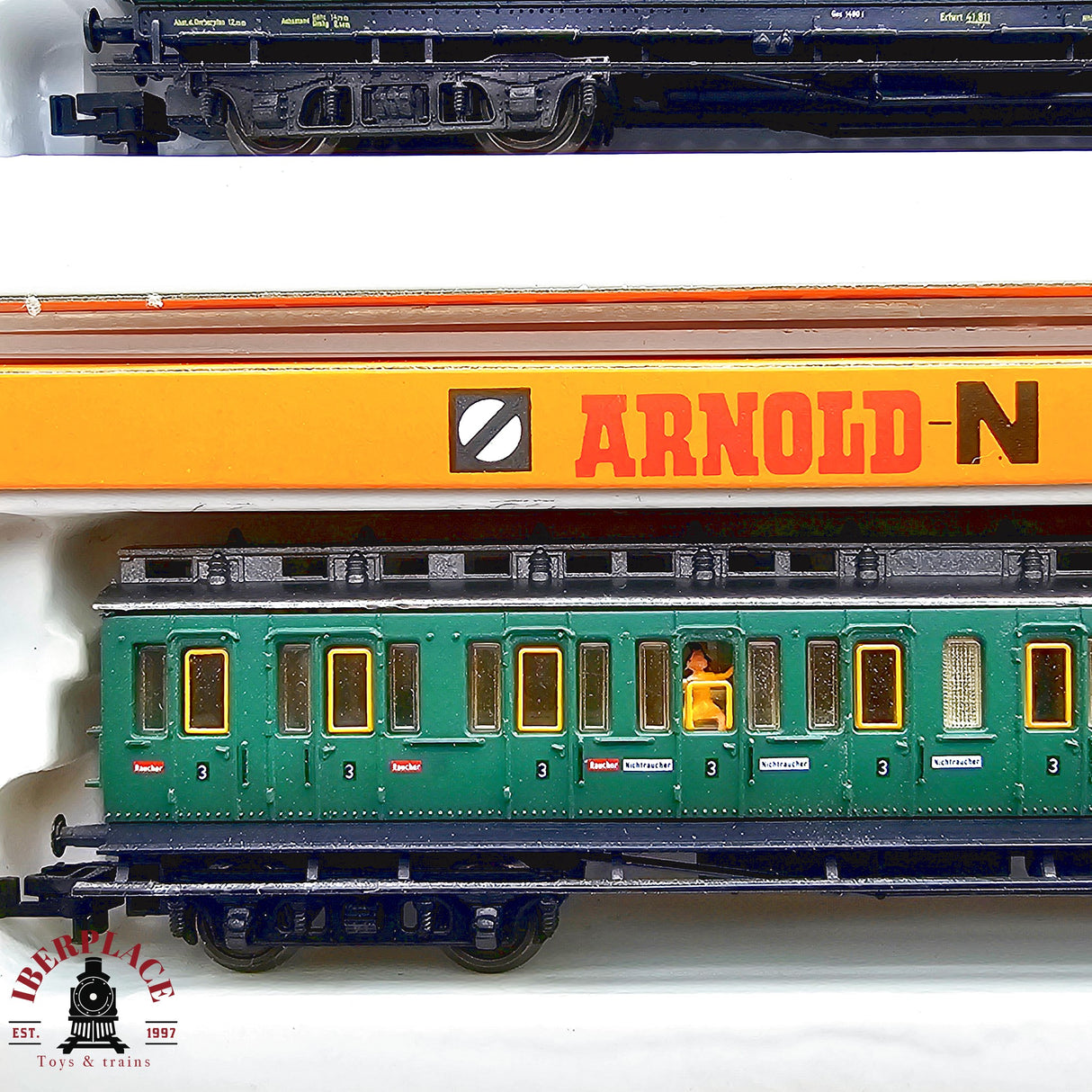 ♻️ 2da mano - Arnold 3x vagones pasajeros DRG clase 3 N escala 1:160 E13