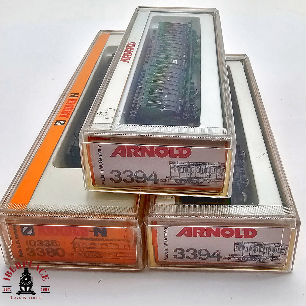 ♻️ 2da mano - Arnold 3x vagones pasajeros DRG clase 3 N escala 1:160 E13