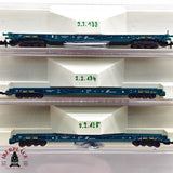 ♻️ 2da mano - Fleischmann 3x 827003 vagones plataforma FS Trenitalia N escala 1:160 E13
