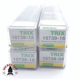 ♻️ 2da mano - 4x Minitrix 15739 vagones pasajero equipajes Rheingold 1952 Ep 3 N escala 1:160