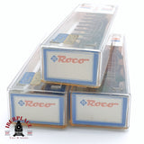 ♻️ 2da mano - 3x Roco vagones telero con maderas de carga DB N escala 1:160