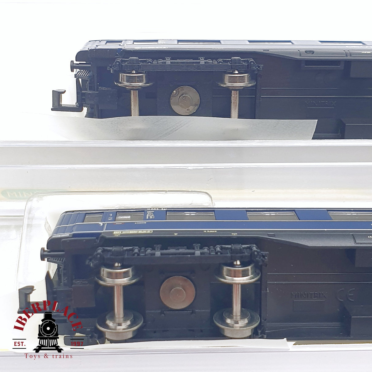 ♻️ 2da mano - 4x Minitrix 15739 vagones pasajero equipajes Rheingold 1952 Ep 3 N escala 1:160