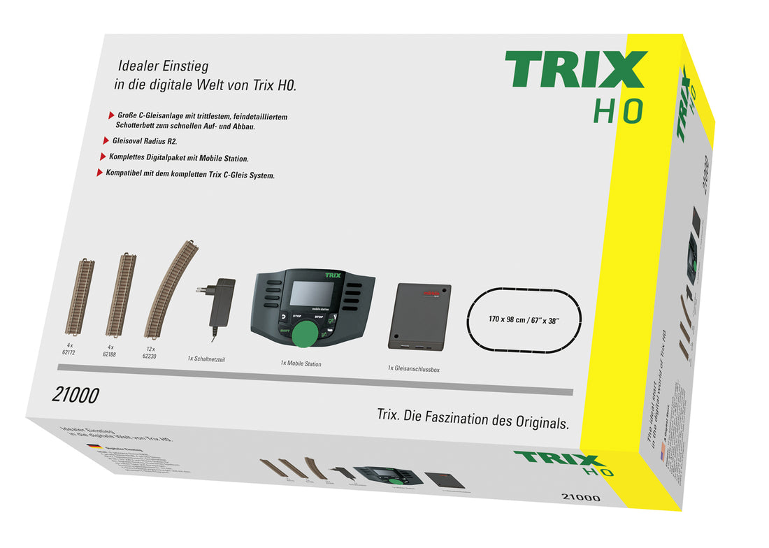 Trix 21000 – Iniciación digital – vía y control sin tren – H0 1:87
