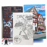 ♻️ 2da mano -  3x Kibri Plataforma de estación, edificios adosados con entramado de madera Z escala 1:220