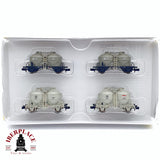 ♻️ 2da mano - Minitrix 15087 set de vagones silo AKW DB Época IV N escala 1:160