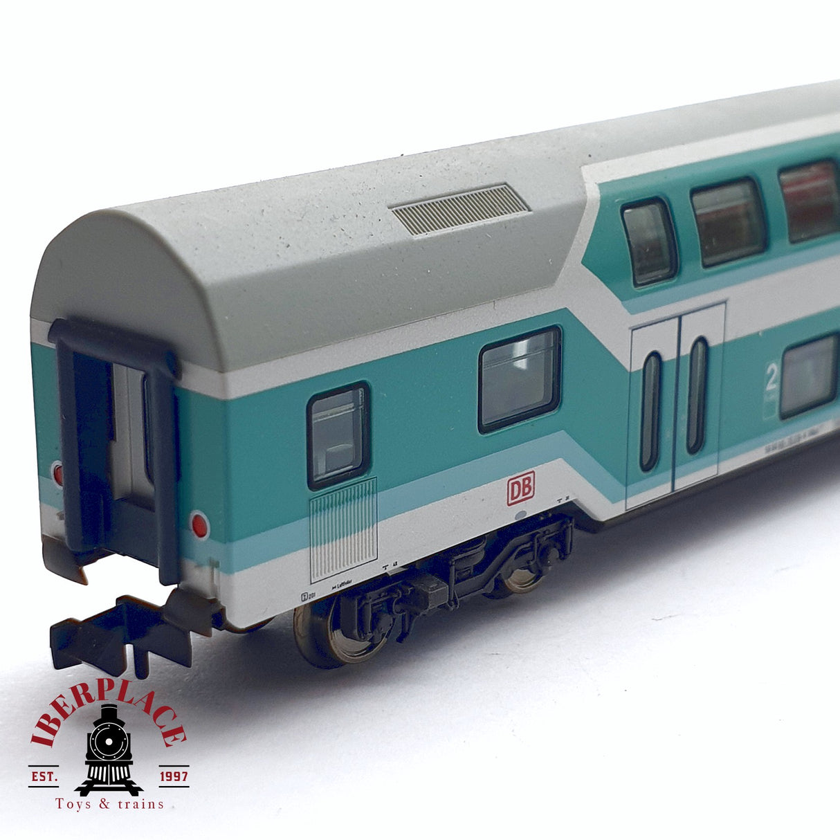 ♻️ 2da mano - Fleischmann 8123K vagón pasajeros de doble piso DB clase 2 N escala 1:160