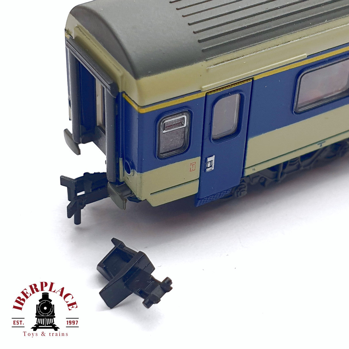 ♻️ 2da mano - Roco 2x 24277/78 vagones pasajero BLS Lötschbergbahn N escala 1:160