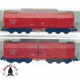♻️ 2da mano - Fleischmann 2x 8386K vagones cerrados Cargo DB N escala 1:160