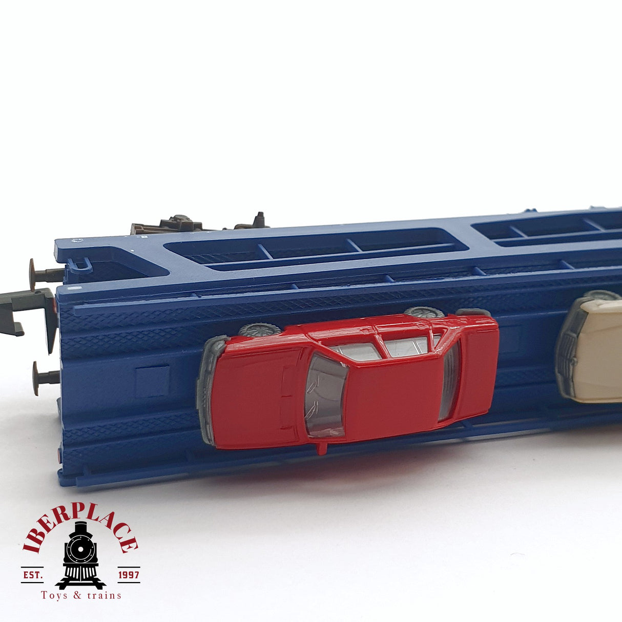 ♻️ 2da mano - Fleischmann 8291K vagón transporte de coches de dos pisos DB N escala 1:160