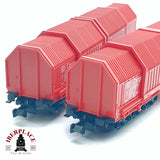 ♻️ 2da mano - Fleischmann 2x 8386K vagones cerrados Cargo DB N escala 1:160