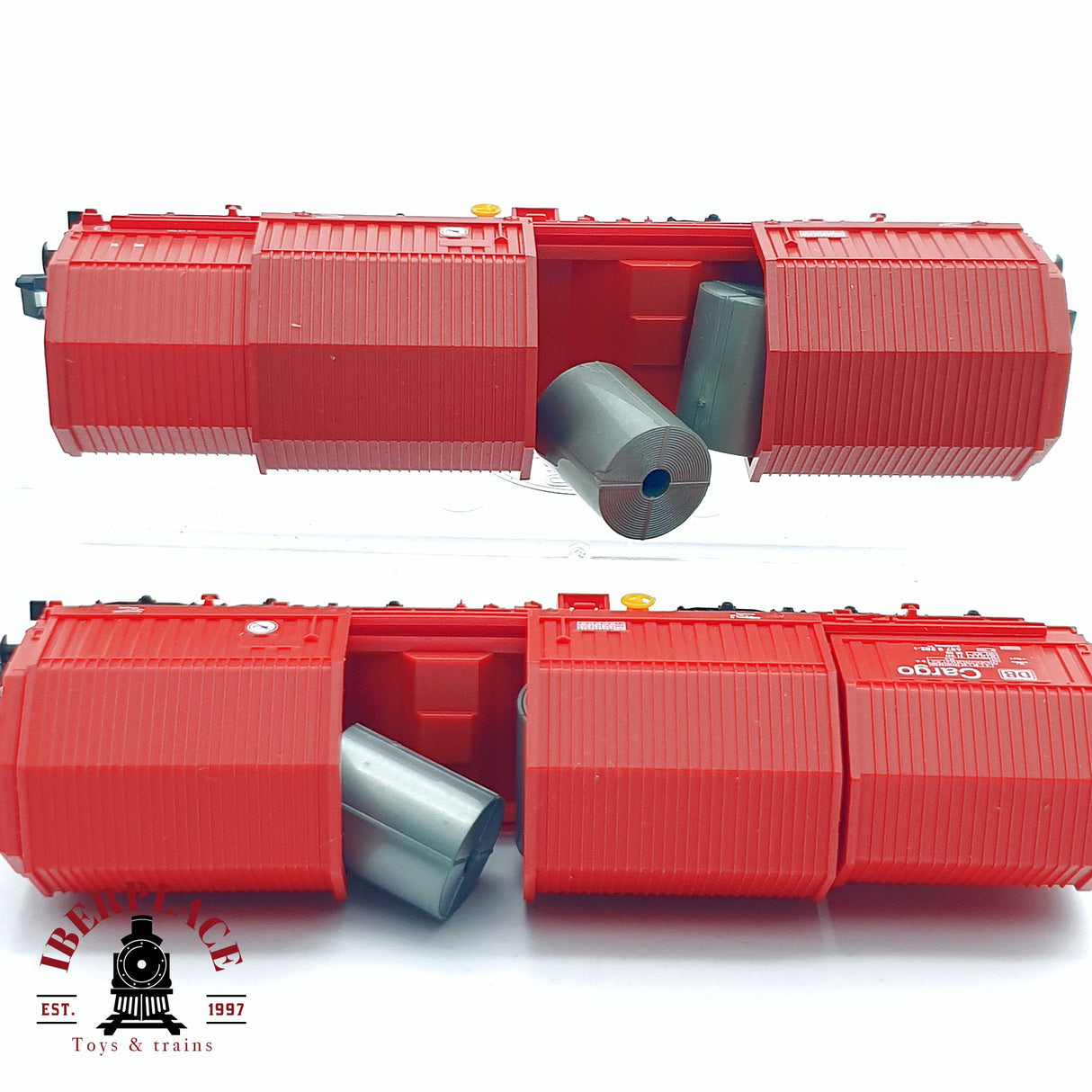 ♻️ 2da mano - Fleischmann 2x 8386K vagones cerrados Cargo DB N escala 1:160