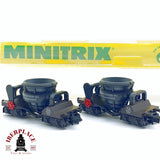 ♻️ 2da mano - Minitrix 13827 vagones escoria Mannesmann AG Hüttenwerke N escala 1:160