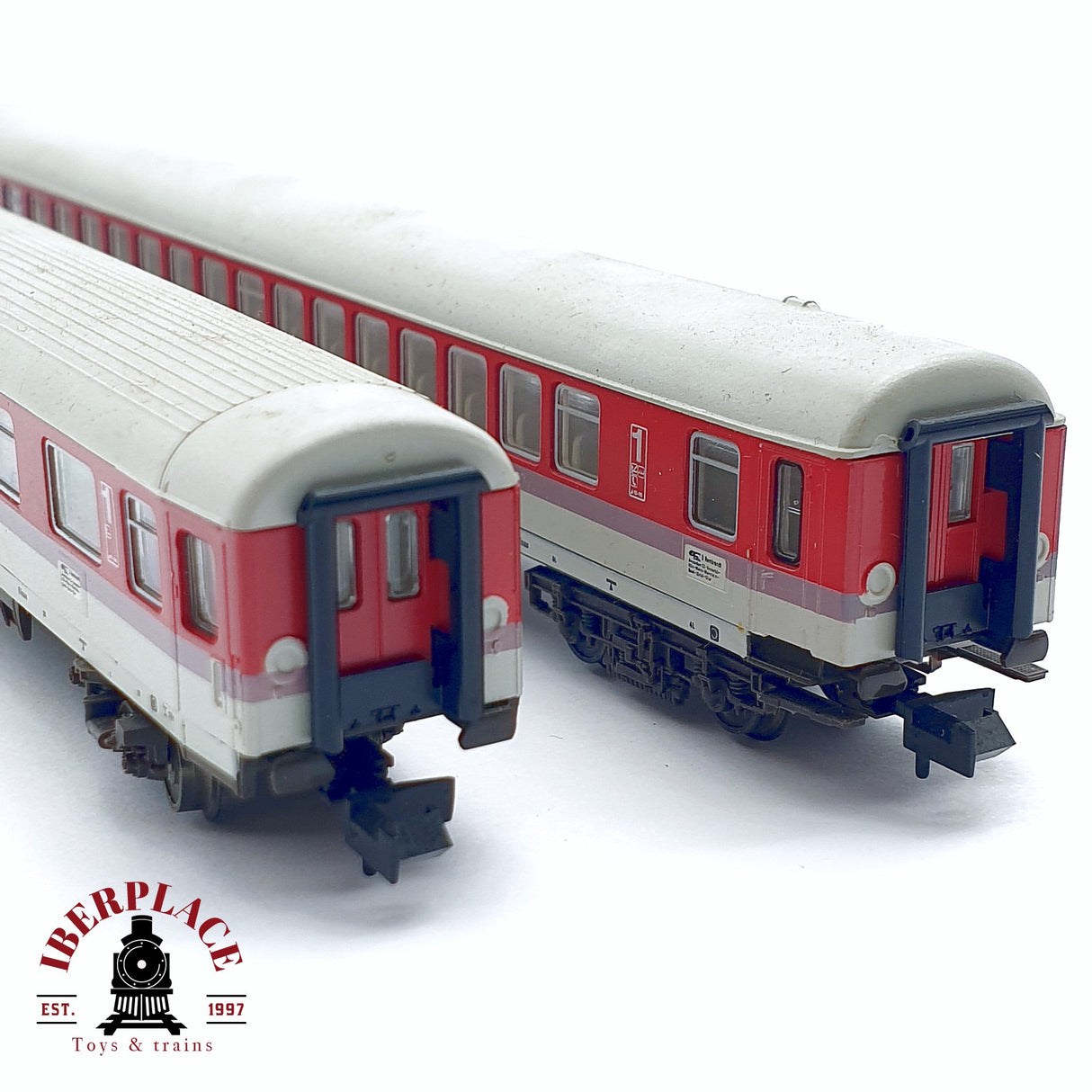 ♻️ 2da mano - Fleischmann 8185K 8181K vagones pasajeros DB clase 1 N escala 1:160