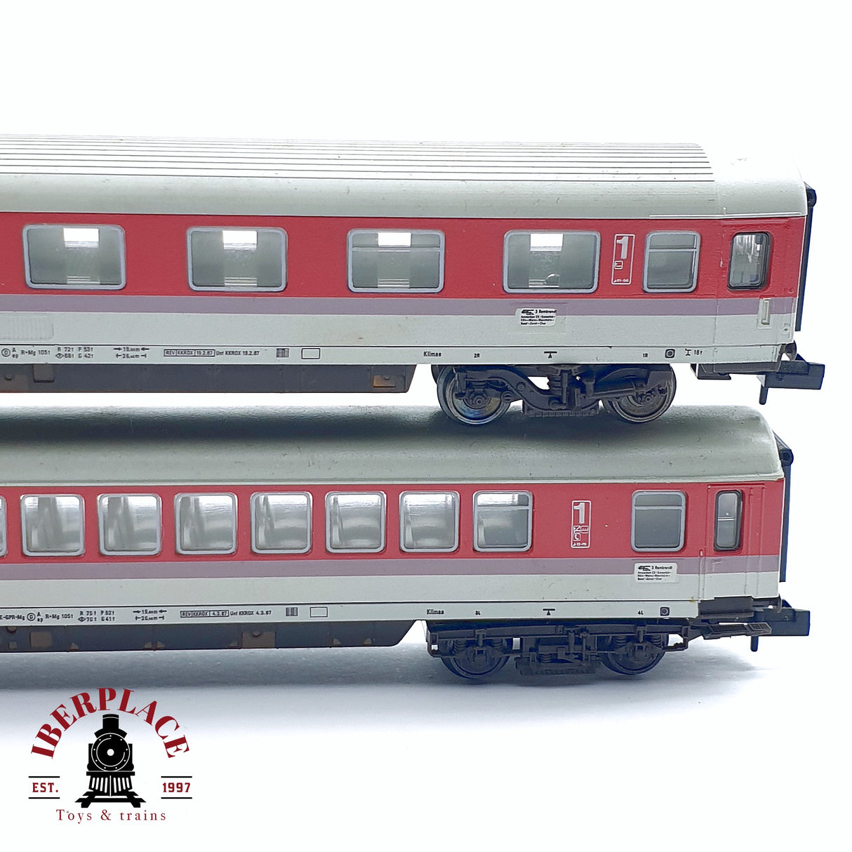 ♻️ 2da mano - Fleischmann 8185K 8181K vagones pasajeros DB clase 1 N escala 1:160