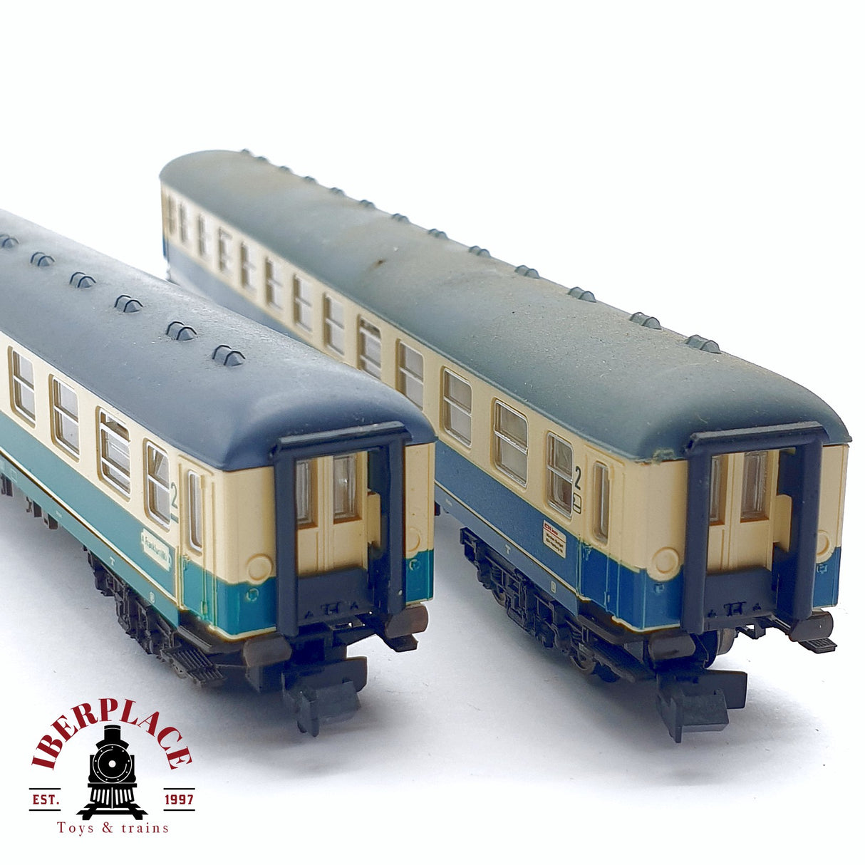 ♻️ 2da mano - Fleischmann 4x 8190/92/93 vagones pasajero y equipaje DB clase 1-2 N escala 1:160