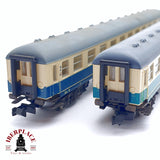 ♻️ 2da mano - Fleischmann 4x 8190/92/93 vagones pasajero y equipaje DB clase 1-2 N escala 1:160