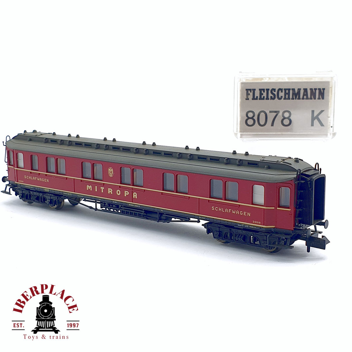 ♻️ 2da mano - Fleischmann 8078K vagón coche cama mitropa 20019 N escala 1:160